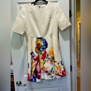 Ted Baker NWT floral cream dress